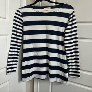 Chinti & Parker Long Sleeve Organic Cotton Striped Tshirt Size Small